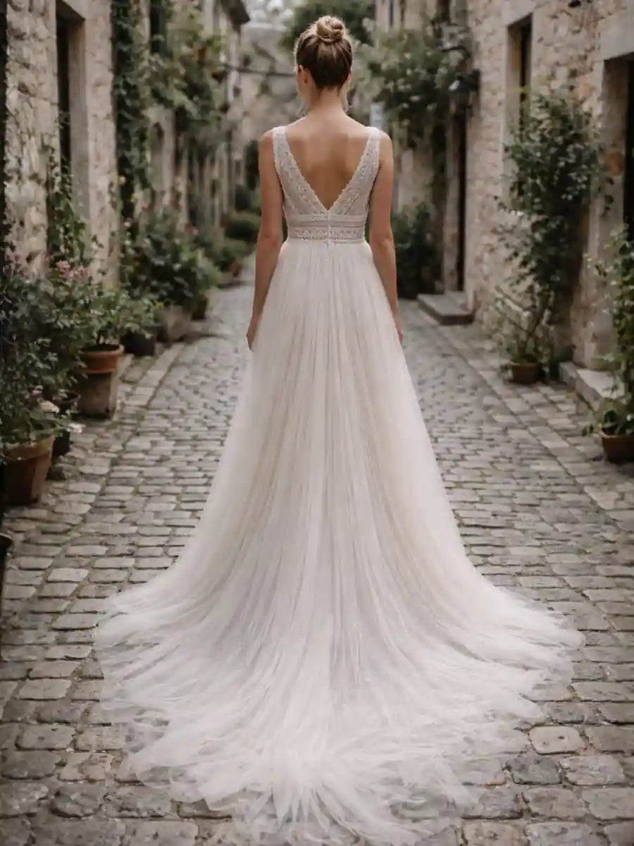 Boho Lace Wedding Dress