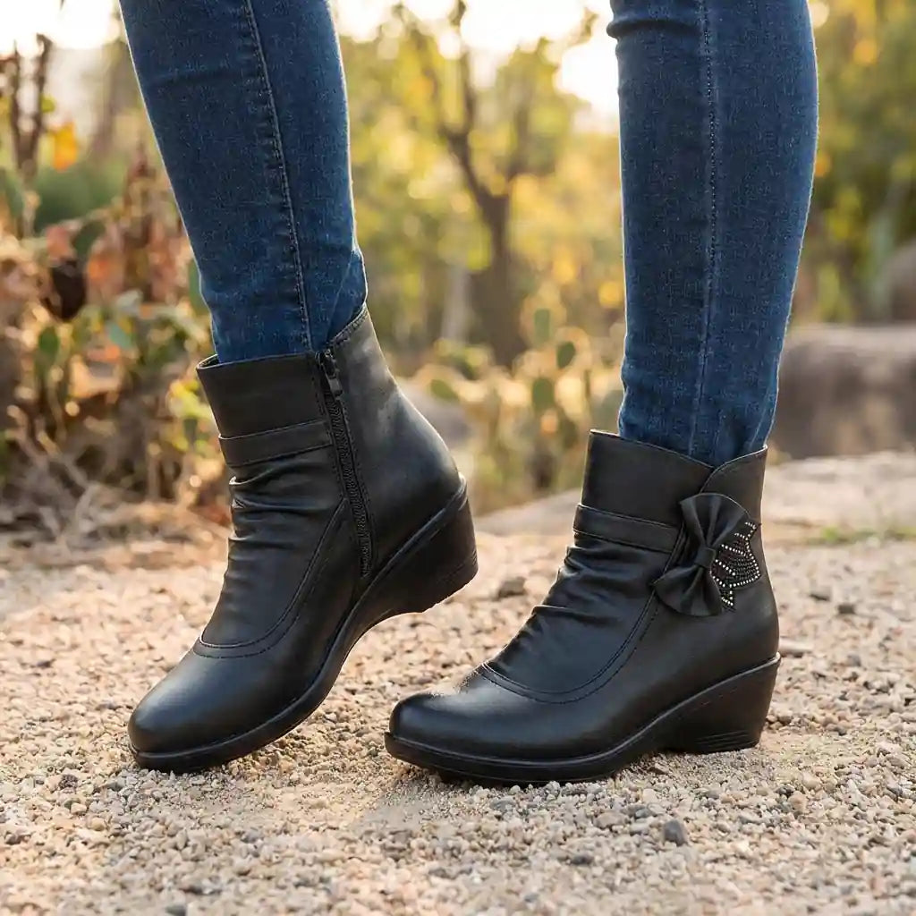 Boho Leather Mid-Boots