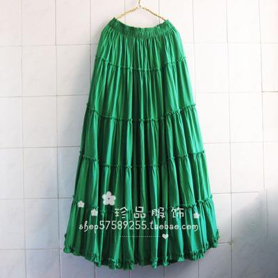 Boho Long Airy Pleated Skirt