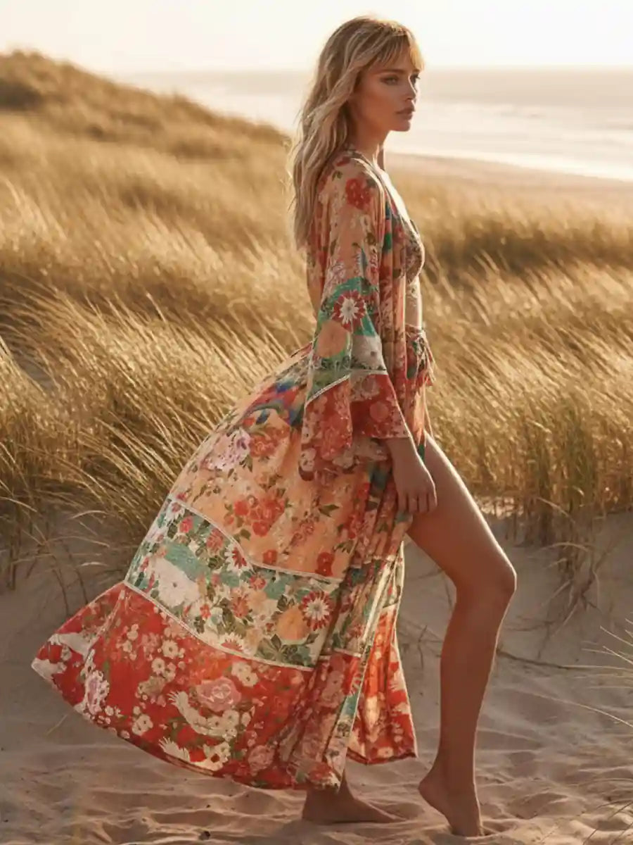 Boho Long Kimono Beach Cardigans