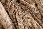 Boho Long brown skirt with floral pattern