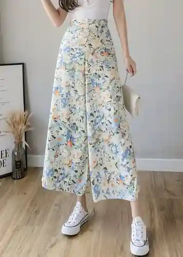 Boho Long floral Wrap Skirt with ruffles