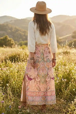 Boho Maxi Skirt with Floral Print