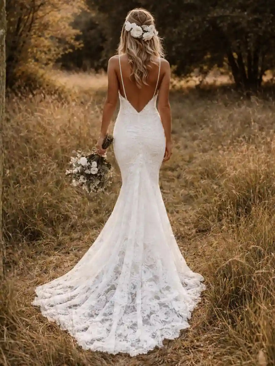 Boho Mermaid Wedding Dress