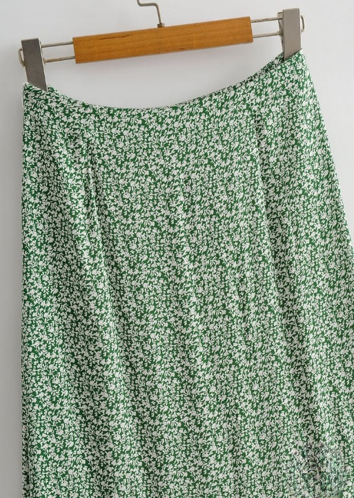 Boho Mid-length Skirt, slim and flared on the bottom