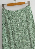 Boho Mid-length Skirt, slim and flared on the bottom