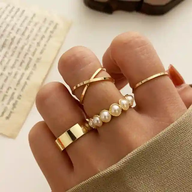 Boho Midi Ring Set