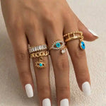 Boho Midi Ring Set