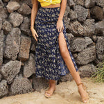 Boho Midi Split with Floral Print