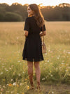 Boho Mini Dress in Black