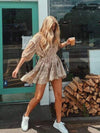 Boho Mini Dress with Sleeves