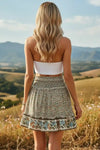 Boho Mini Skirt Elyne with Floral Pattern