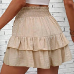 Boho Mini Skirt Trim Ruffle