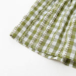 Boho Mini Skirt with Plaid Print