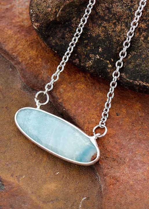 Boho Necklace Silver Chain