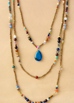 Boho Necklace Teardop Pendant