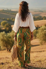 Boho Paisley Wide Leg Pants