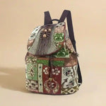 Boho Patchwork Canvas Backpack