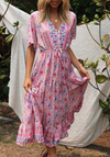 Boho Pink Long Dress