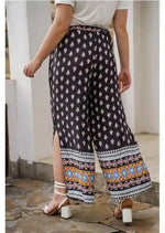 Boho Plus-size Pants with Split legs