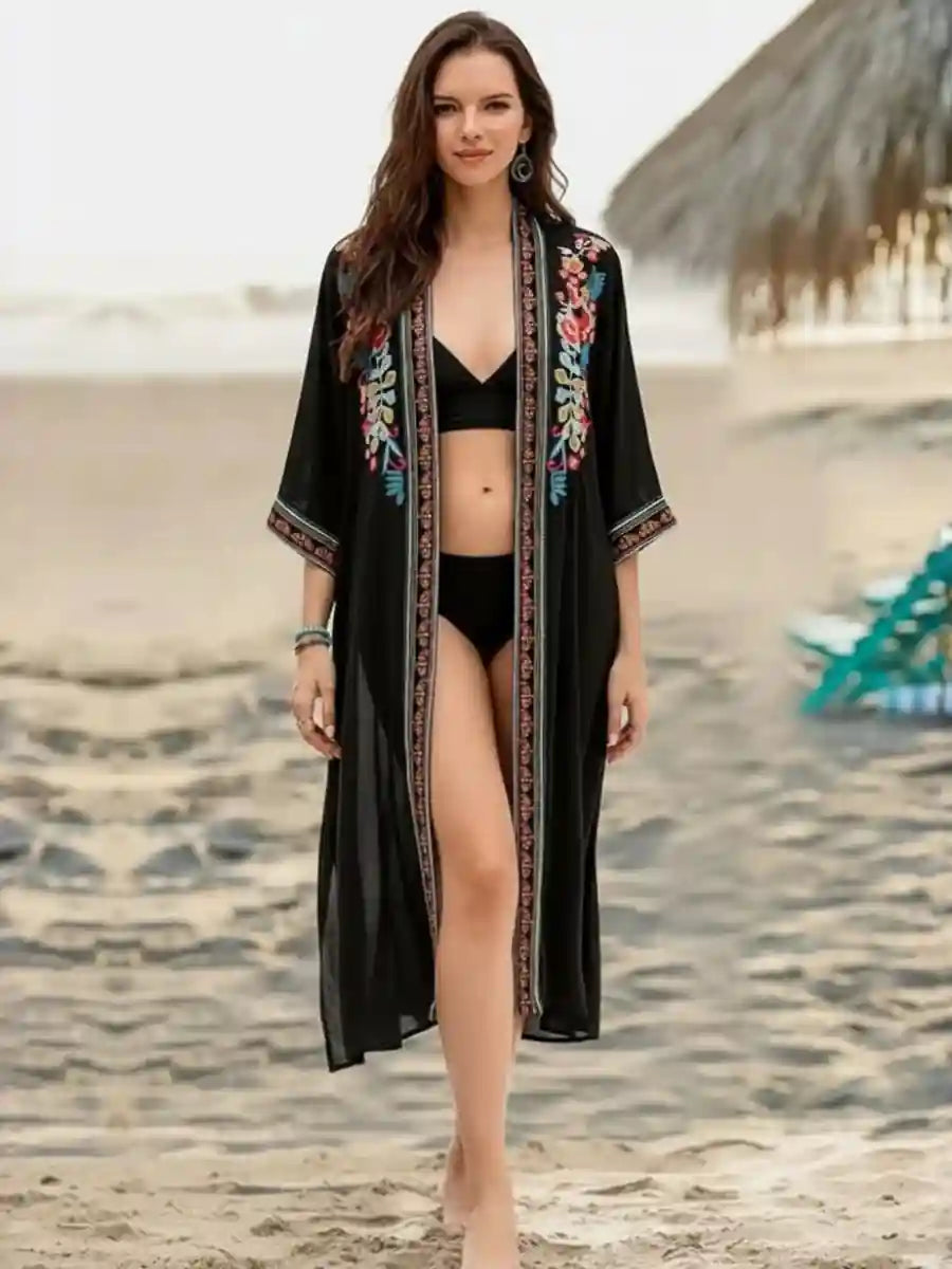 Boho Plus Size Kimono Cover Up