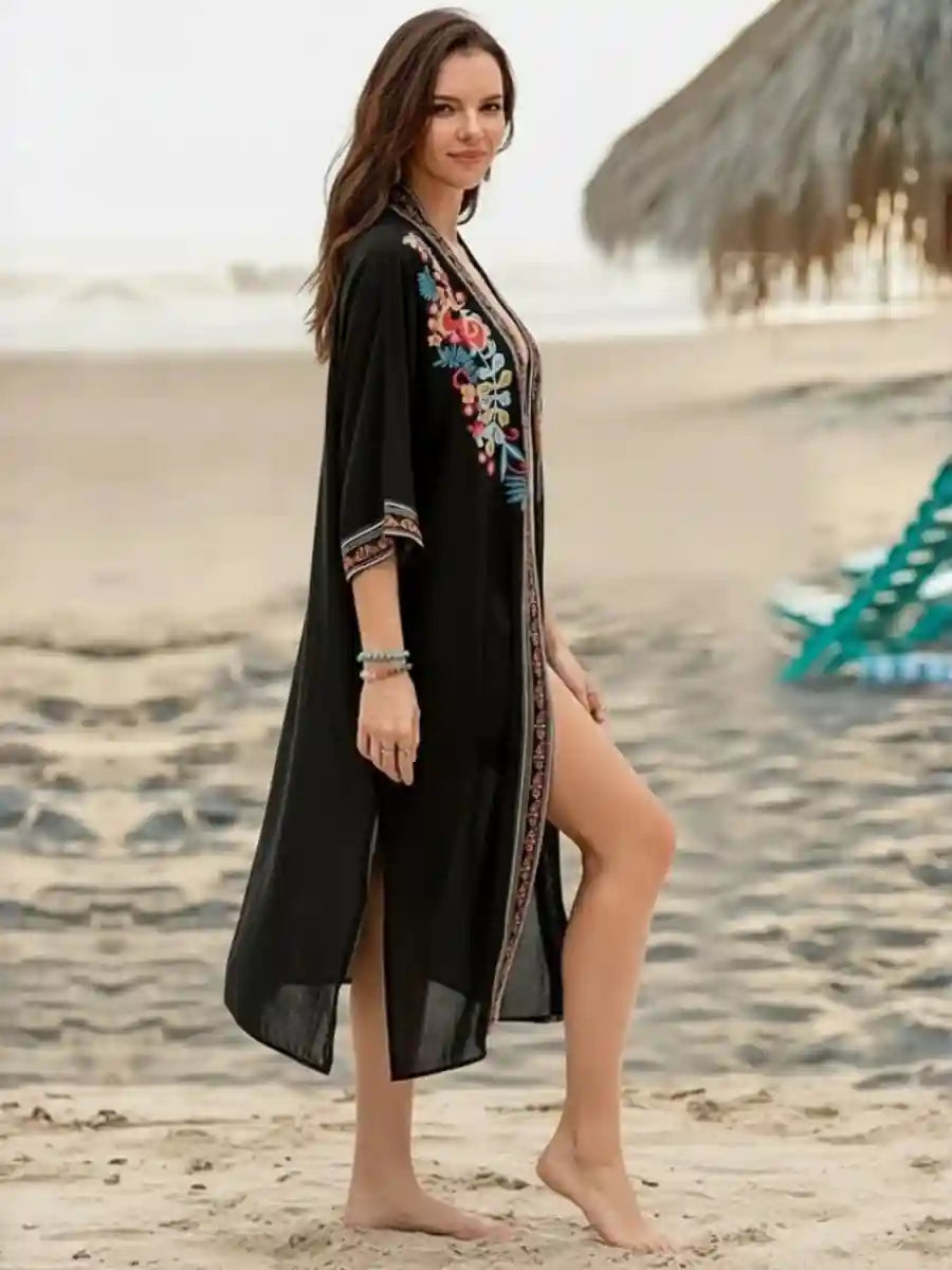Boho Plus Size Kimono Cover Up