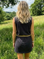 Boho Rock Black Tank Top Mini Dress