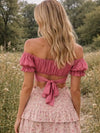 Boho Romantic Pink Crop Top