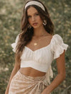 Boho Romantic White Crop Top