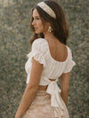 Boho Romantic White Crop Top
