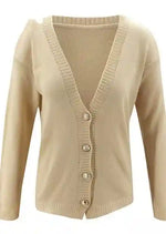 Boho Short Cardigan Buttoned Solid Color