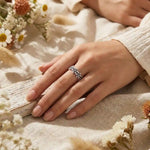 Boho Silver Daisies Ring