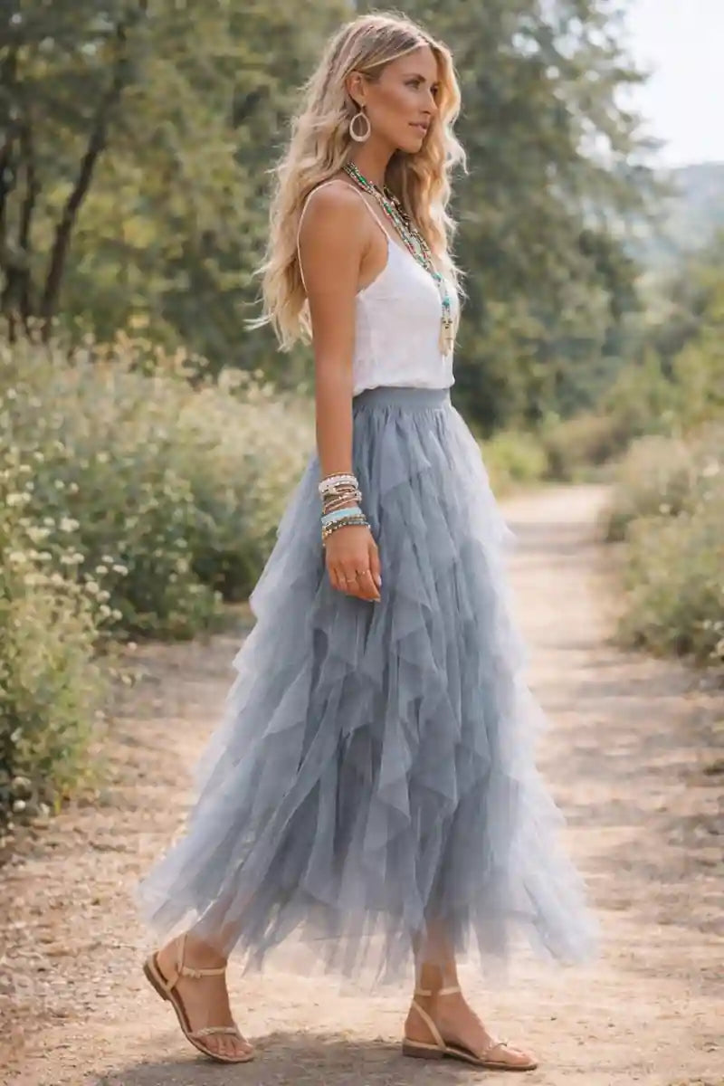 Boho Skirt Frills & Ruffles