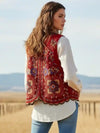 Boho Sleeveless Red Vest