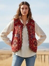 Boho Sleeveless Red Vest
