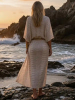 Boho Snake Print Beach Kimono Dress