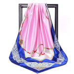 Boho Soft Pink Scarf Surrounded by Blue