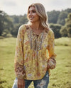 Boho Spring Yellow Blouse