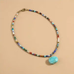 Boho Stone Pendant Necklace
