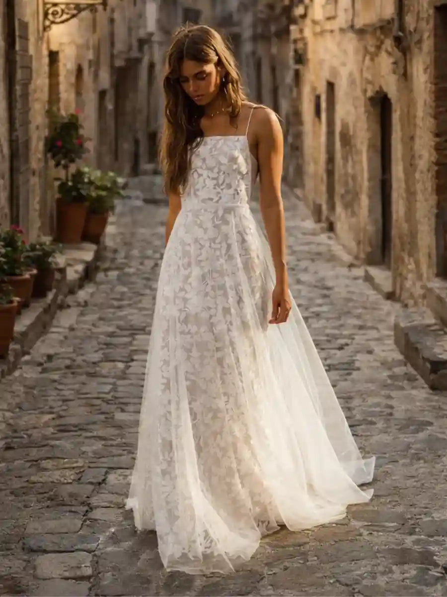 bardot boho wedding dress Ivory Coast Puff Sleeve Bardot Fishtail Wedding Dress