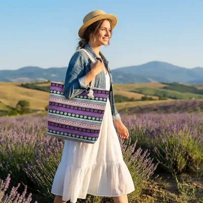 Boho Summer Beach Tote Bag