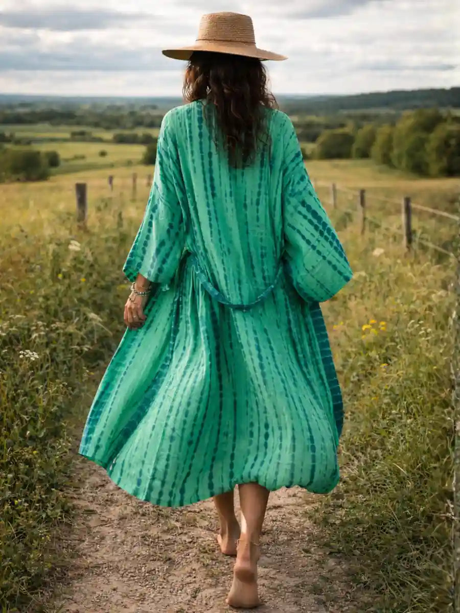 Boho Tie-Dye Kimono