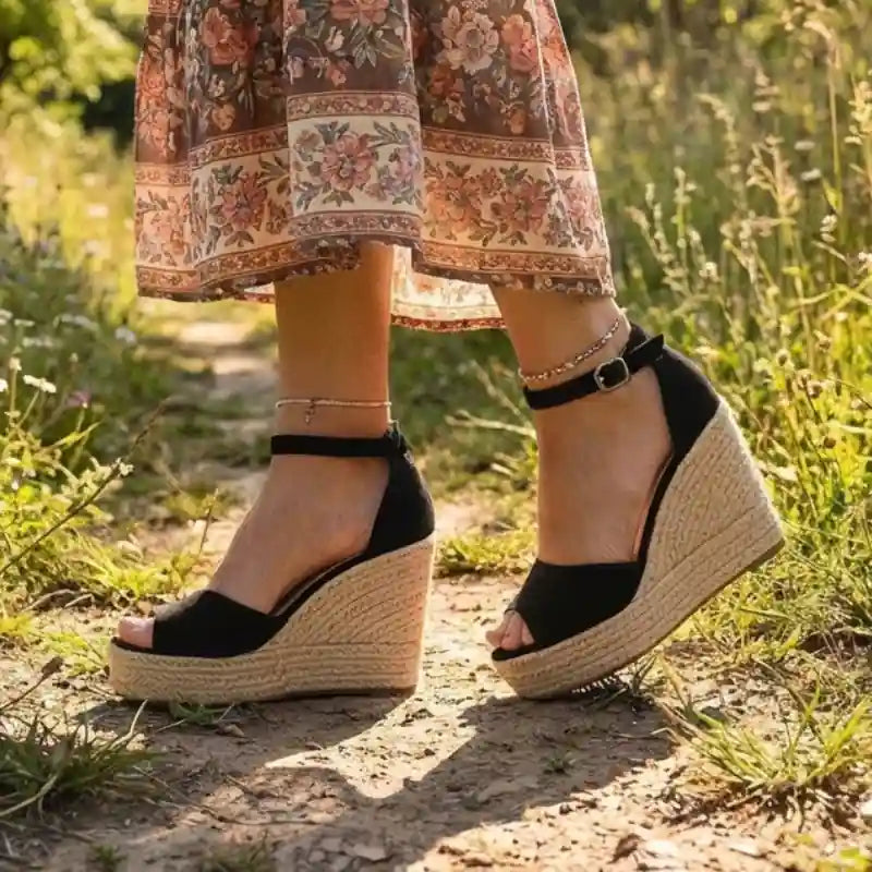 Boho Wedge Open Sandals