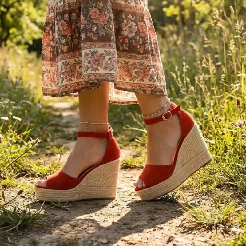 Boho Wedge Open Sandals