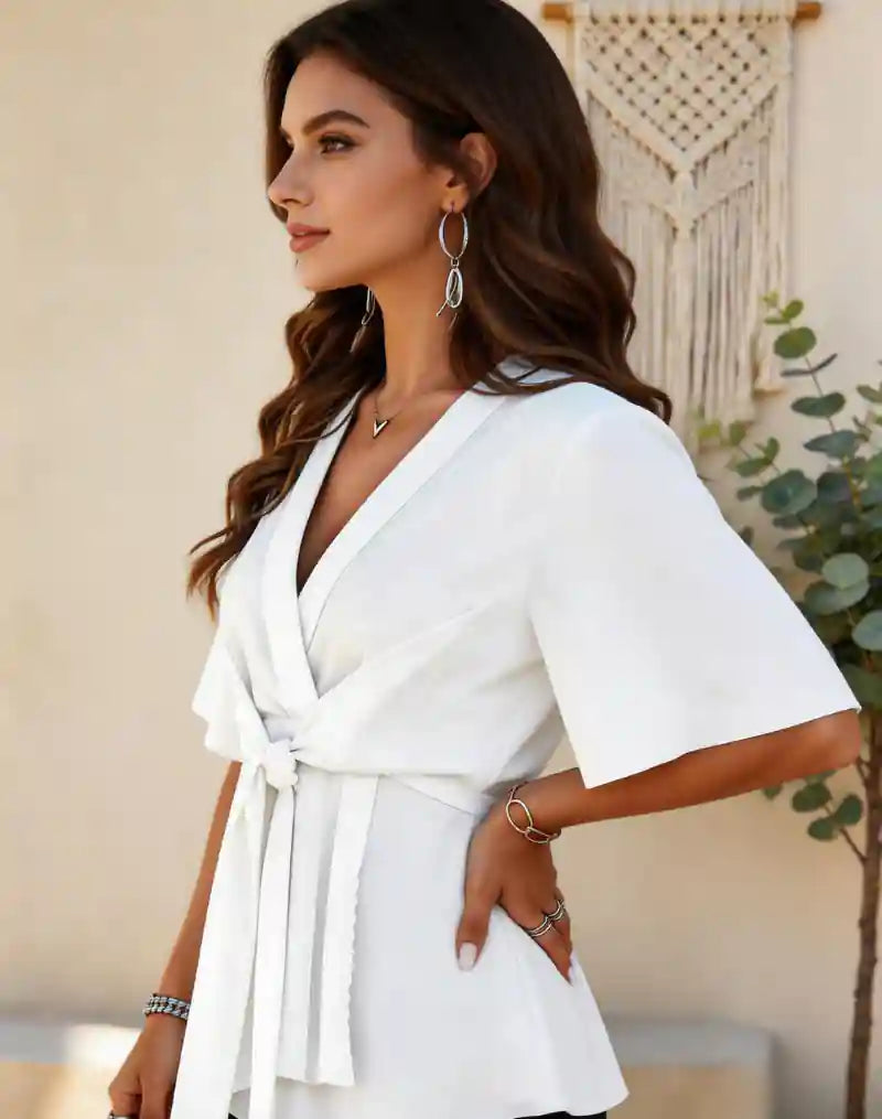 Boho White Soft Blouse