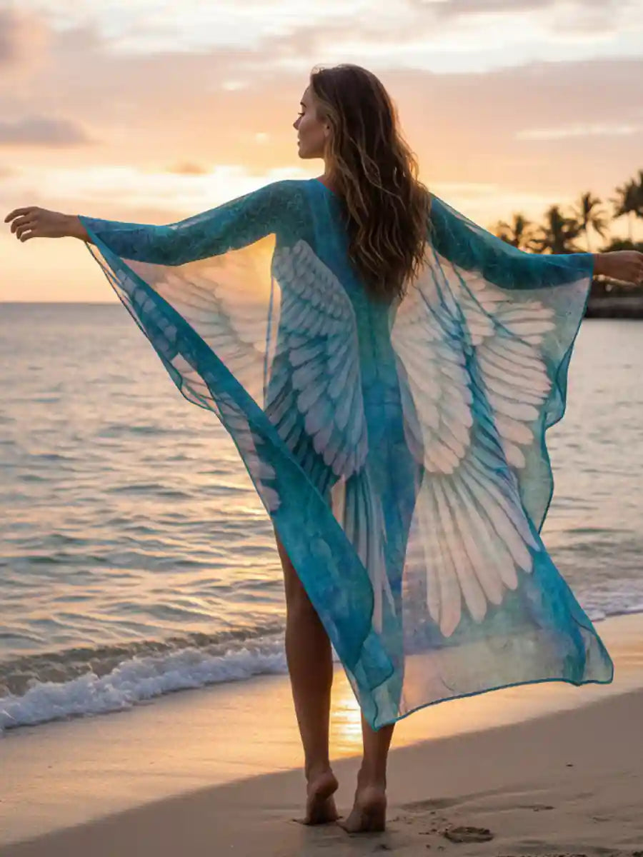 Boho Wing Print Kimono
