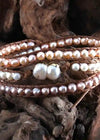 Boho Wrap Bracelet - Natural Perl