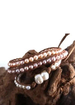 Boho Wrap Bracelet - Natural Perl