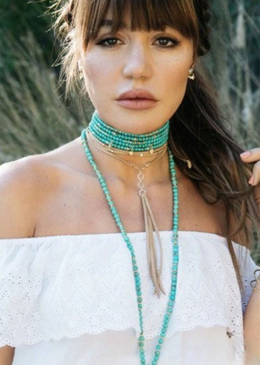 Choker Beaded Necklace Boho Style