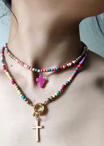 Colorful Boho Beaded Necklace